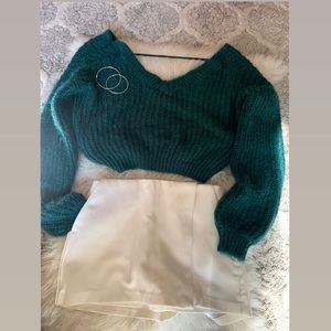 Emerald green wool sweater